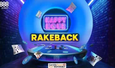 Bag 30% Extra Cash Rakeback during Happy Hour at 888poker Tables! 